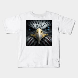 USA, Bald Eagle, America, American Flag, Kids T-Shirt